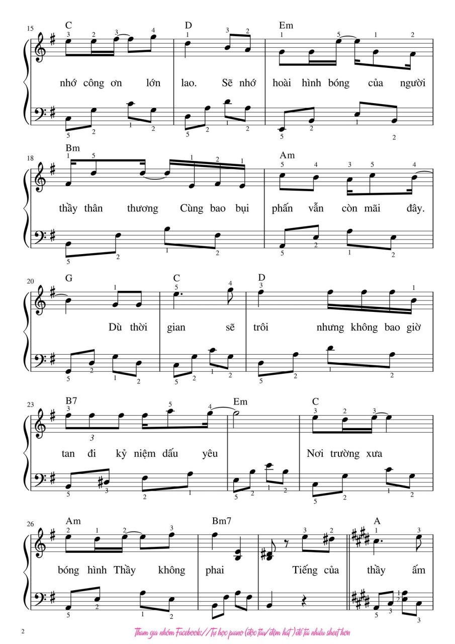 Lá Thư Gửi Thầy Sheet Piano ❤️ Bài Viết Lá Thư Gửi Thầy Sheet Piano -  Bloghocpiano.Com