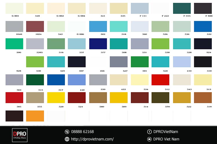 Bảng Màu Sơn Ô Tô - Hướng Dẫn Đọc Code Màu Xe Màu Sơn Ô Tô | Dpro Việt Nam