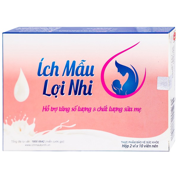 Viên Uống Lợi Sữa Ích Mẫu Lợi Nhi Hộp 2 Vỉ X 10 Viên Nén | Medigo