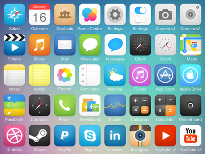 Ios7 Icon Pack By Michael Shanks On Dribbble