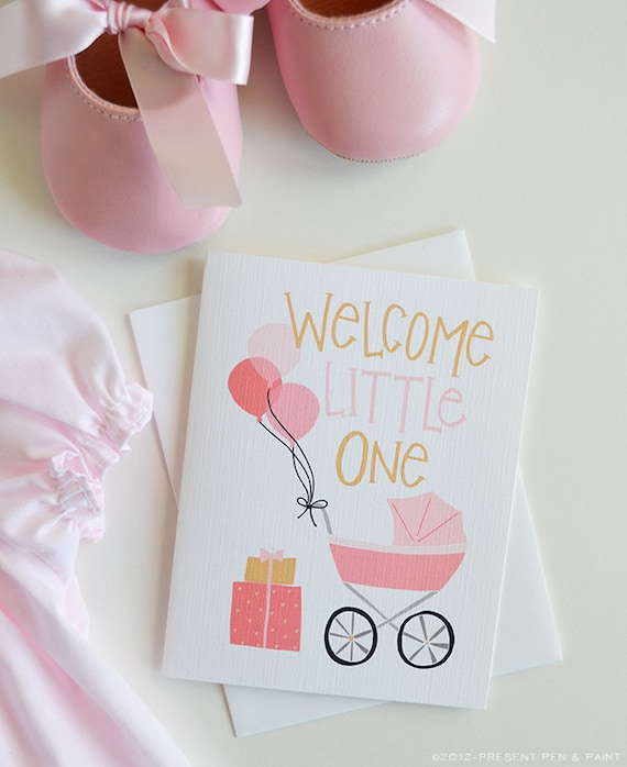 Buy Welcome Little One It'S A Girl Baby Shower Baby Gift Online In India -  Etsy