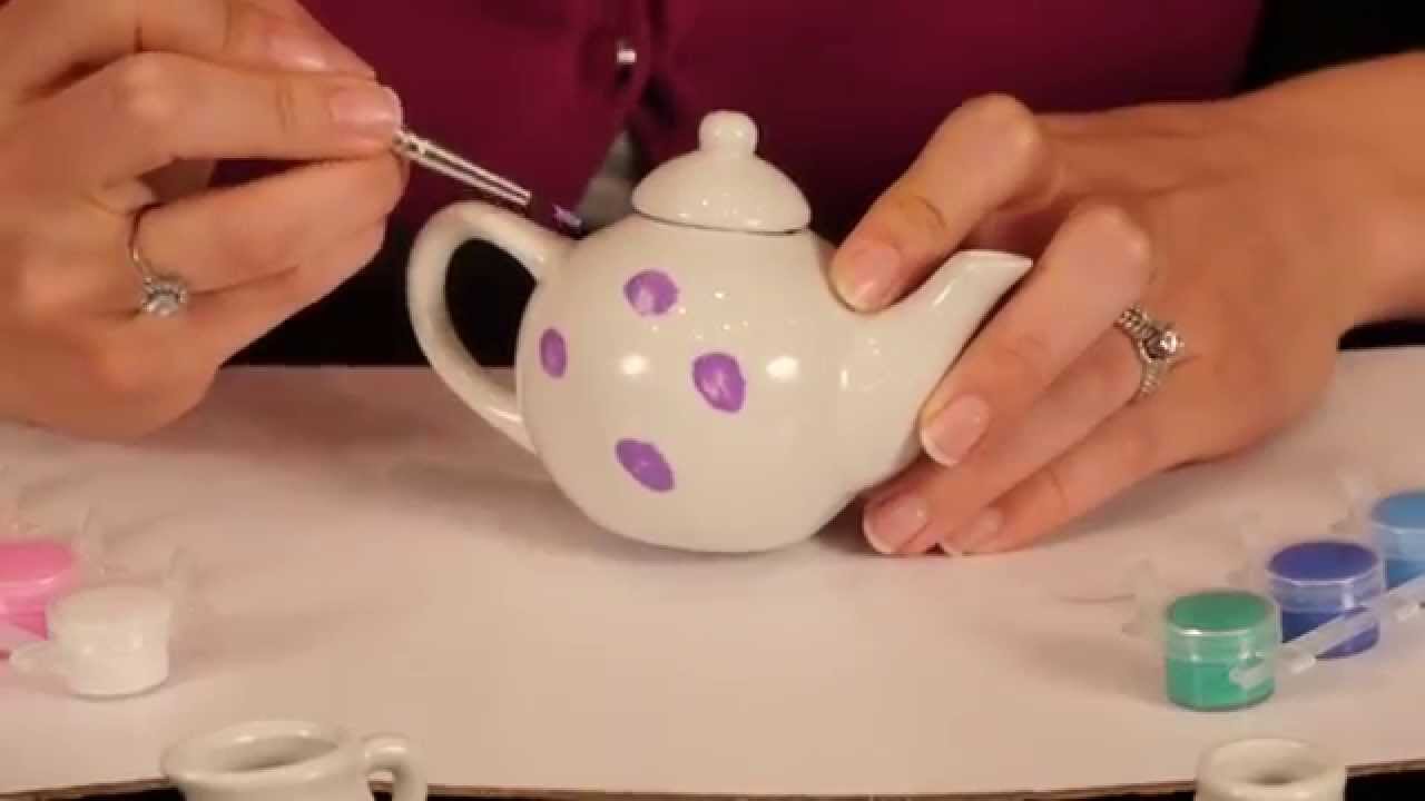 Alex Toys Paint A Ceramic Tea Set 171P - Youtube