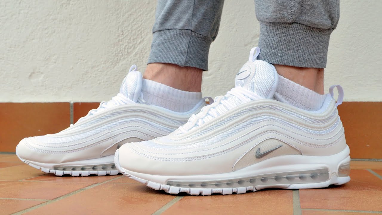 Nike Air Max 97 White On Feet Review - Youtube