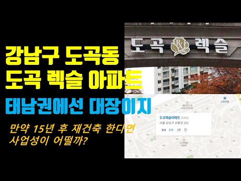 강남구 도곡렉슬이 테헤란로 남부권에서는 대장아파트죠.제 드림하우스 입니다