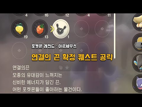 [아르세우스] 연결의 끈 확정 퀘스트 공략