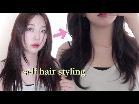똥손도 쉽게! 간단한 레이어드컷 고데기 방법 / layered cut styling tutorial / self hair styling