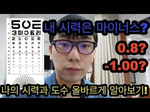 시력에 대해 올바르게 알아보자! 간단하게 알수있는 시력별 도수환산까지!