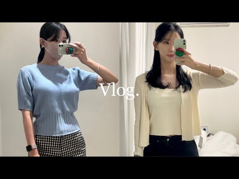 Vlog) 직장인 브이로그ㅣ한강 나들이ㅣ도시락 들고 피크닉ㅣ렌느 쇼핑ㅣNEW 입생로랑 틴트ㅣ직장인 출근룩ㅣ사무직 브이로그ㅣ직장인 데일리룩ㅣ일상 브이로그ㅣ봄 출근룩