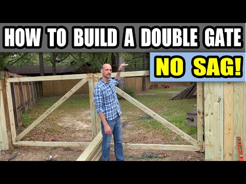 How to Build a Wooden Double Gate That Won't Sag!!