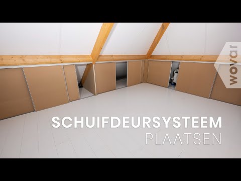 Knieschotten op zolder maken met schuifdeursysteem kast | Zelf schuifdeur maken