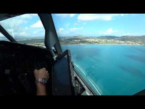 Boeing 737-800 landing in Zakynthos. 4K