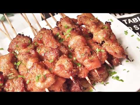 Super Easy (Oven Baked) Singapore Chicken Satay Recipe 香茅鸡肉沙爹 Chicken Skewers for Barbecue Party