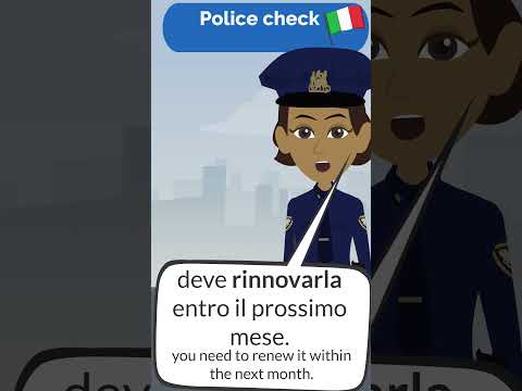 Police 👮 check in Italian