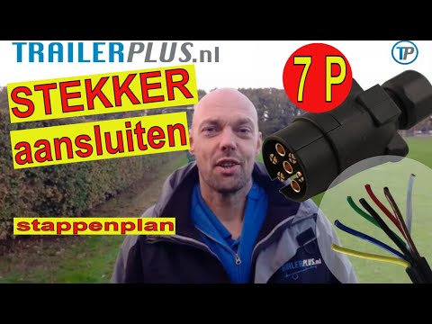 AANSLUITSCHEMA AANHANGER 7 POLIGE STEKKER, Stekker 7 polig aansluiten stappenplan