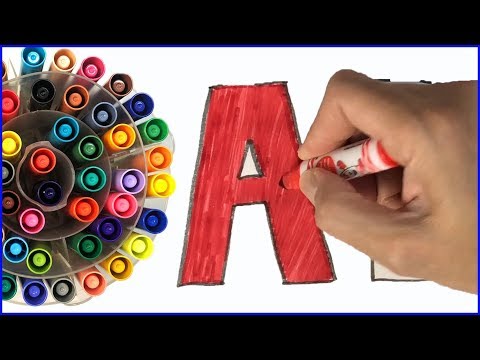 Crayola Color Marker Learning ABC Letter Alphabets and Colors