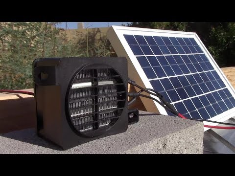 Solar Electric Air Heater! (100W 12V) - 100W Solar Panel runs it! - PV space heating!! Ez DIY