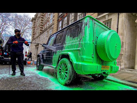 G Wagon + Green Snow Foam | Exterior Wash | Amazing Detailing Results