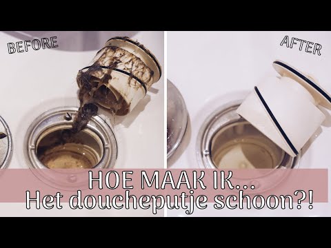 DOUCHEPUTJE SCHOONMAKEN | Hoe maak ik het douche putje schoon? | Before en after