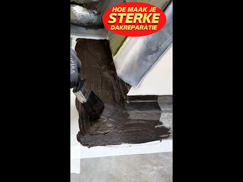 Zo maak je een sterke tijdelijke reparatie op zink en bitumen bedekking#diy #doehetzelf