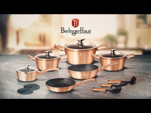 Berlinger Haus Metallic Line Rosegold Edition 15 Pcs Cookware Set Presentation [BH-1224N]