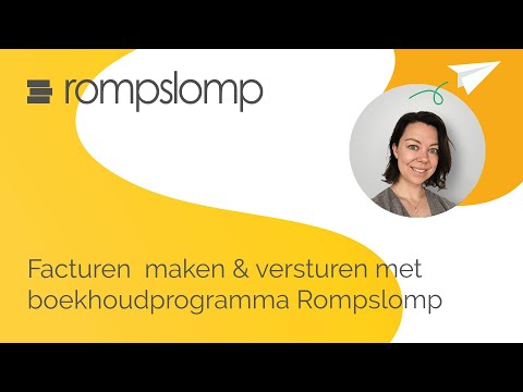 Facturen maken & versturen met boekhoudprogramma Rompslomp.nl