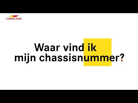 Waar vind ik mijn chassisnummer?