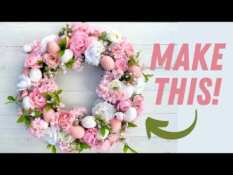 Make This Elegant Easter Egg Wreath! How to make a high end Easter Wreath