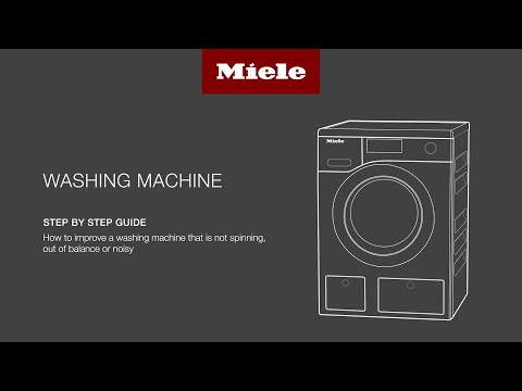 How to improve a washing machine that is not spinning, out of balance or noisy