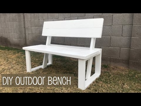 DIY Outdoor Bench with Back | Great Beginner Build