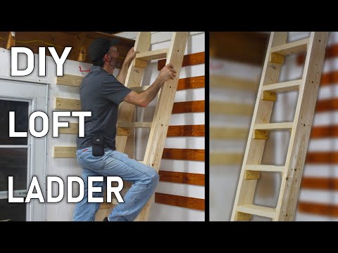 Simple DIY Loft Ladder for Overhead Storage