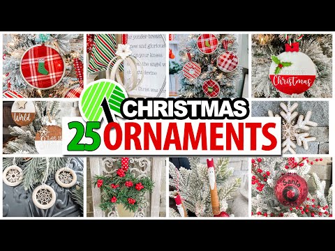 25 *BEST* DIY Holiday Ornaments! (Beginner friendly) Dollar Tree Christmas 2023