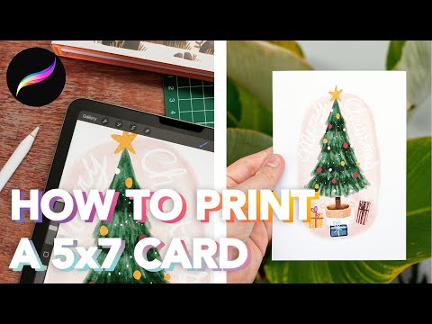 Procreate Tutorial: How to print your artwork // how to make a greeting card in Procreate