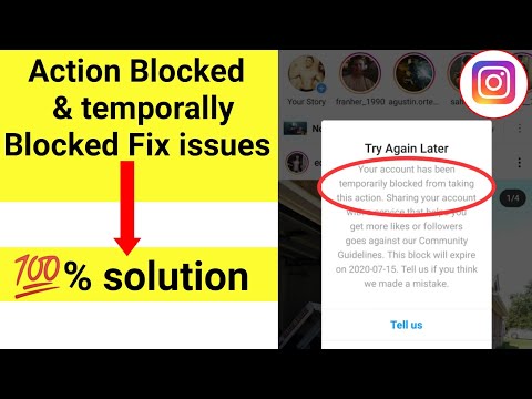 How to Fix Instagram Your account has been temporary block from this, action block problem