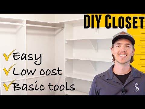 Simple but awesome DIY walk in closet build (step by step)